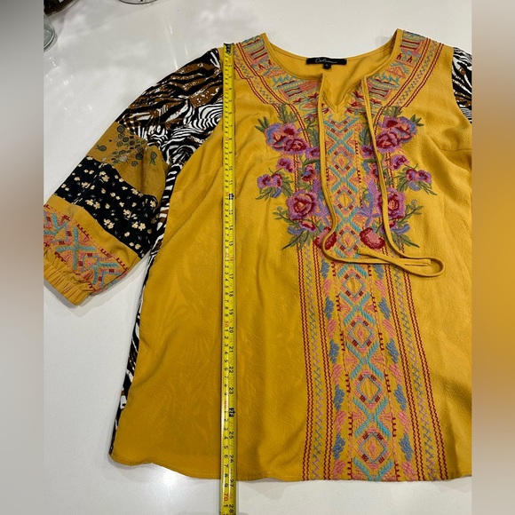 Caleaas Embroidered multicolor Boho tunic Top - Picture 6 of 9